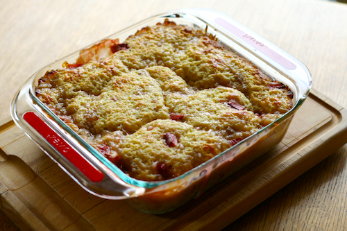 Post image for Strawberry Rhubarb Tapioca Pudding Cake